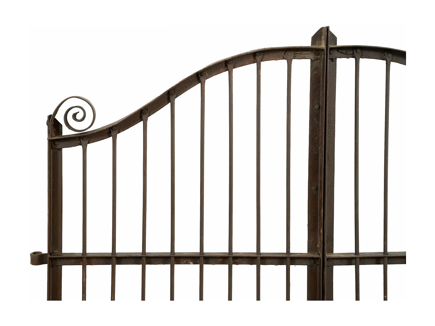 BISCOTTINI Portail - Fer Forgé Finition Antique - Clôture en Fer - Portail en Métal - Porte Décorative - Portail d'Entrée - 115x6x115cm - Une Pièce