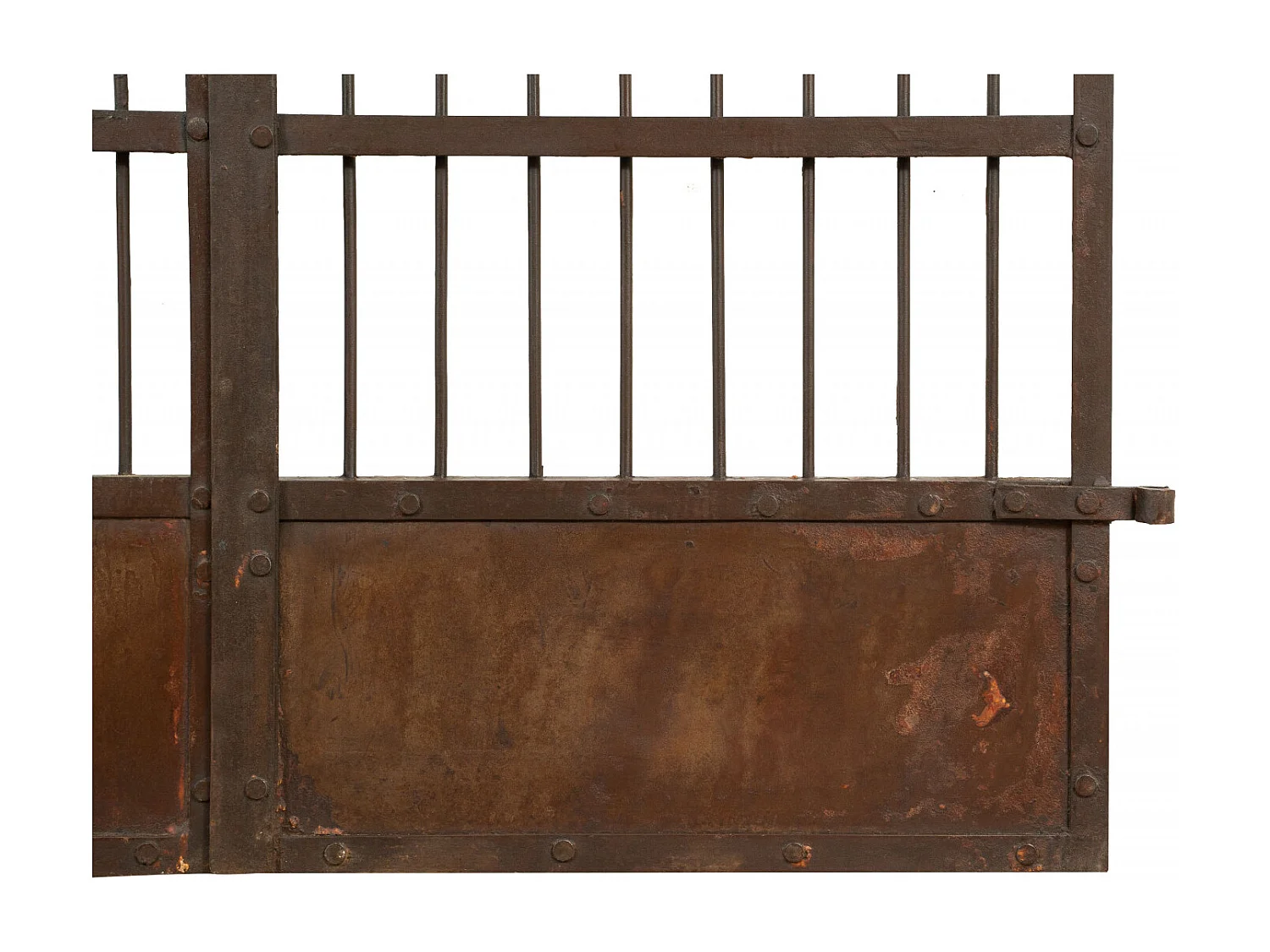 BISCOTTINI Portail - Fer Forgé Finition Antique - Clôture en Fer - Portail en Métal - Porte Décorative - Portail d'Entrée - 115x6x115cm - Une Pièce