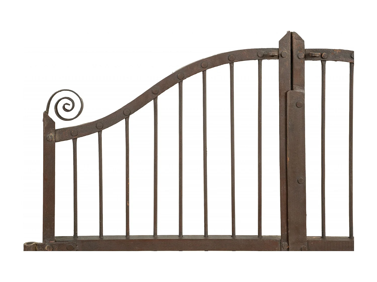 BISCOTTINI Portail - Fer Forgé Finition Antique - Clôture en Fer - Portail en Métal - Porte Décorative - Portail d'Entrée - 115x6x115cm - Une Pièce