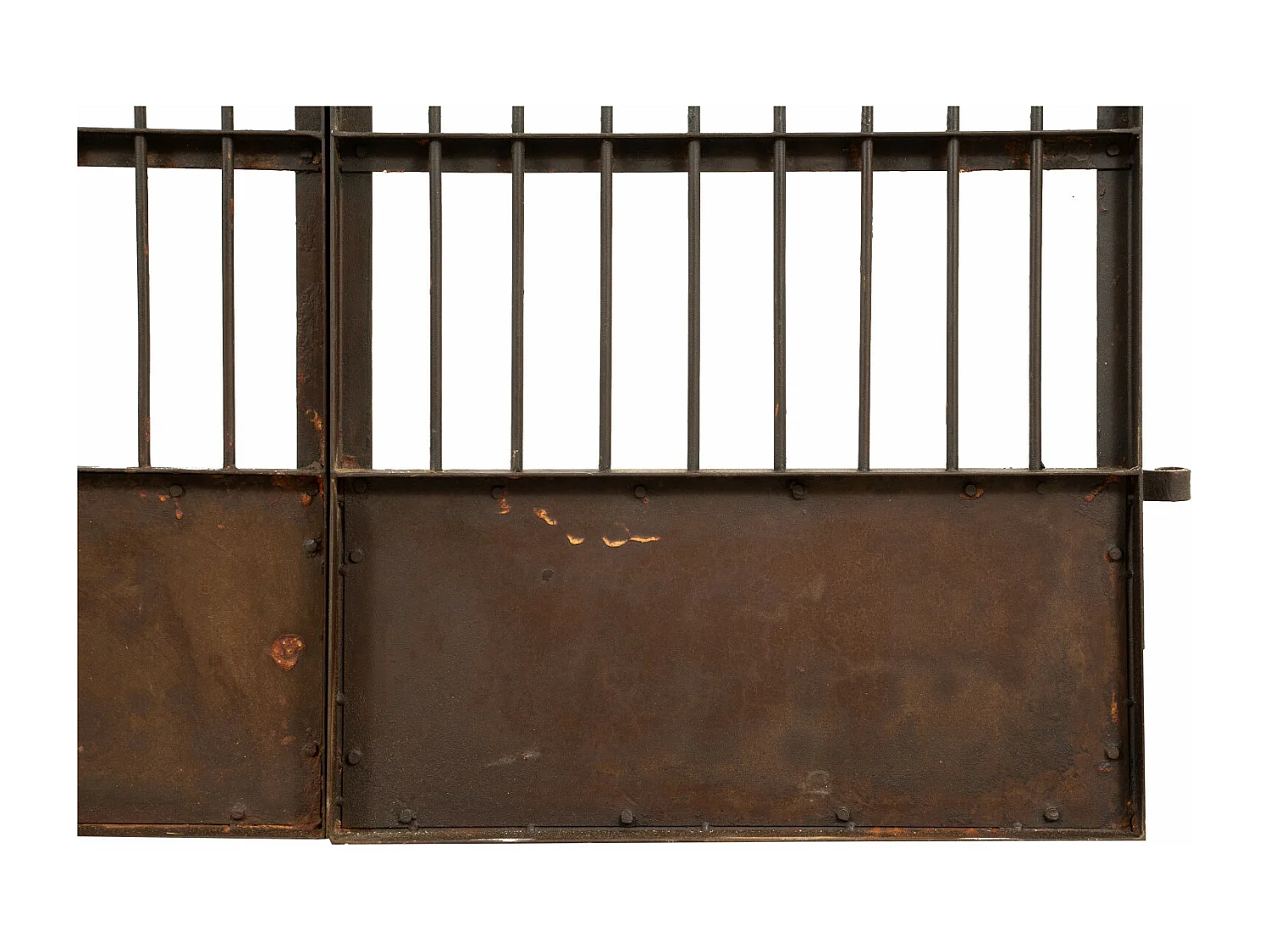 BISCOTTINI Portail - Fer Forgé Finition Antique - Clôture en Fer - Portail en Métal - Porte Décorative - Portail d'Entrée - 115x6x115cm - Une Pièce