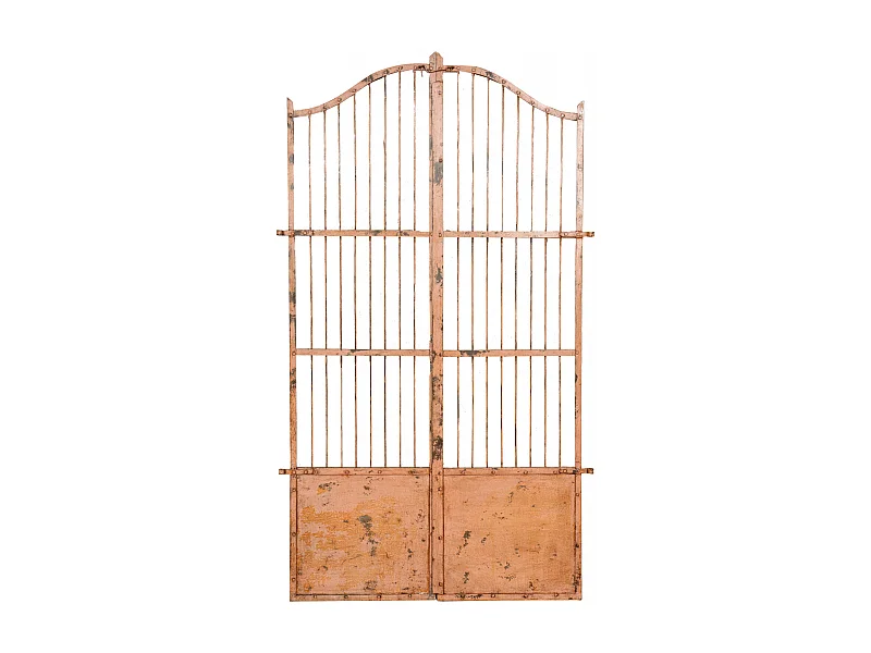 BISCOTTINI Portail - Fer Forgé Finition Antique - Clôture en Fer - Portail en Métal - Porte Décorative - Portail d'Entrée - 118x6x200cm - Une Pièce