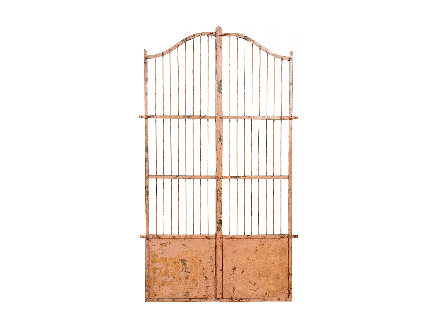 BISCOTTINI Portail - Fer Forgé Finition Antique - Clôture en Fer - Portail en Métal - Porte Décorative - Portail d'Entrée - 118x6x200cm - Une Pièce