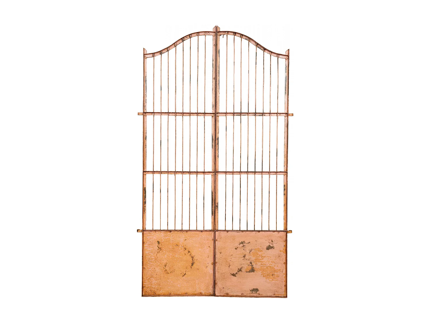 BISCOTTINI Portail - Fer Forgé Finition Antique - Clôture en Fer - Portail en Métal - Porte Décorative - Portail d'Entrée - 118x6x200cm - Une Pièce