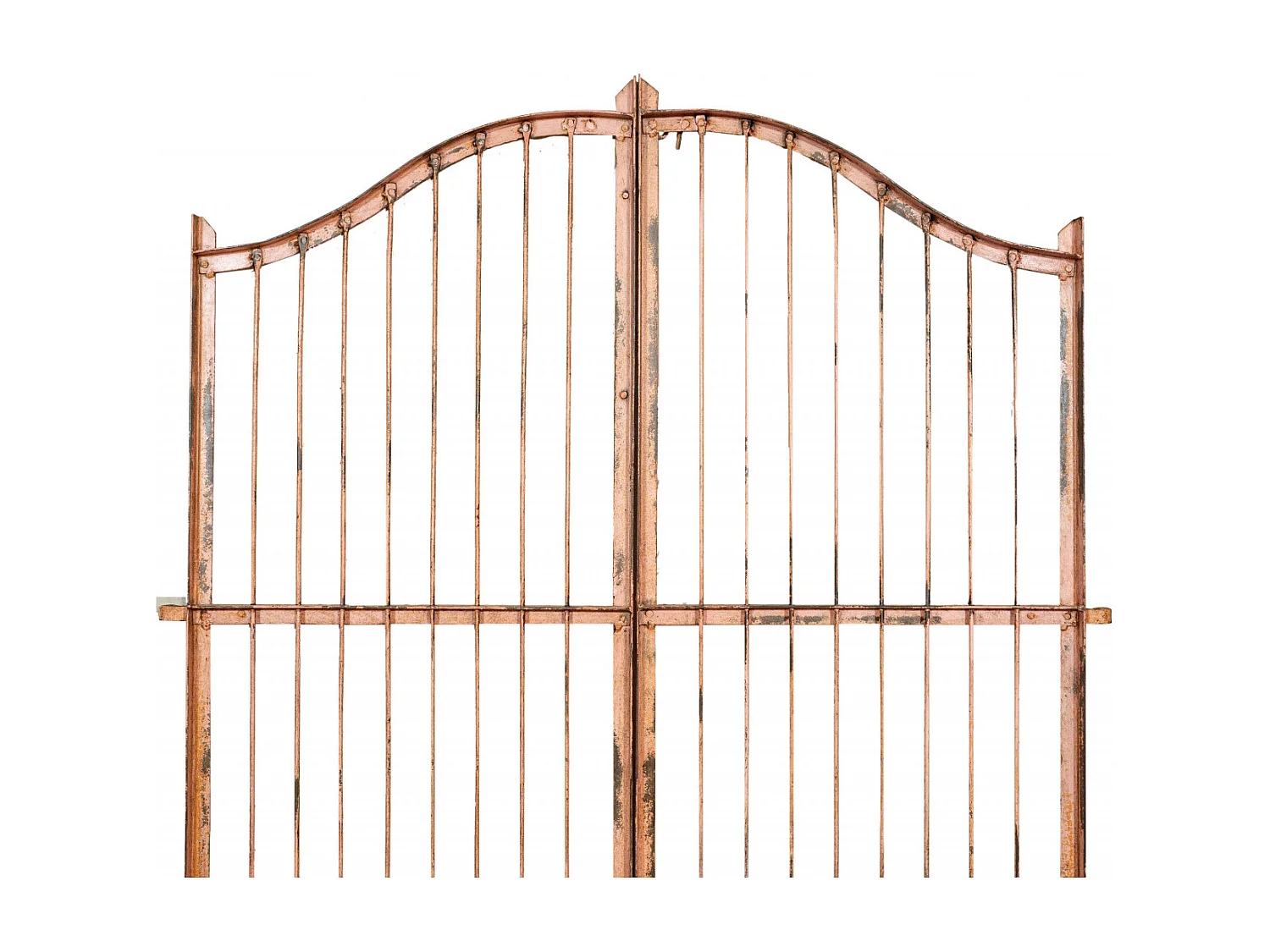 BISCOTTINI Portail - Fer Forgé Finition Antique - Clôture en Fer - Portail en Métal - Porte Décorative - Portail d'Entrée - 118x6x200cm - Une Pièce