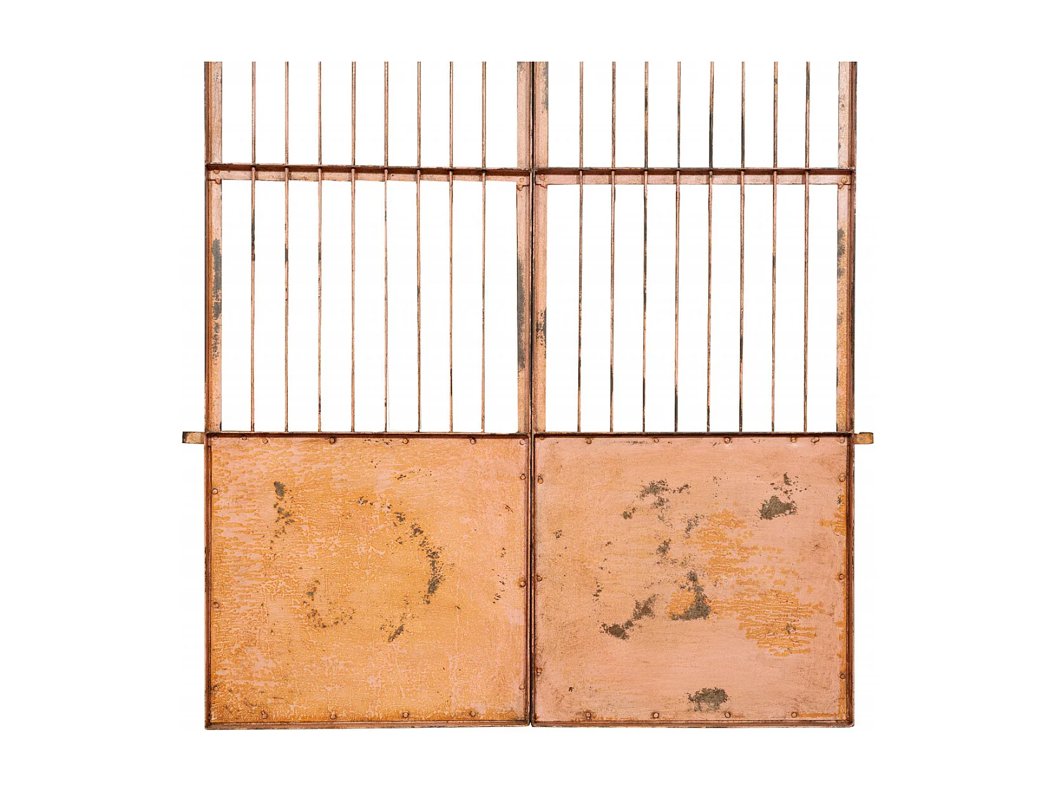 BISCOTTINI Portail - Fer Forgé Finition Antique - Clôture en Fer - Portail en Métal - Porte Décorative - Portail d'Entrée - 118x6x200cm - Une Pièce