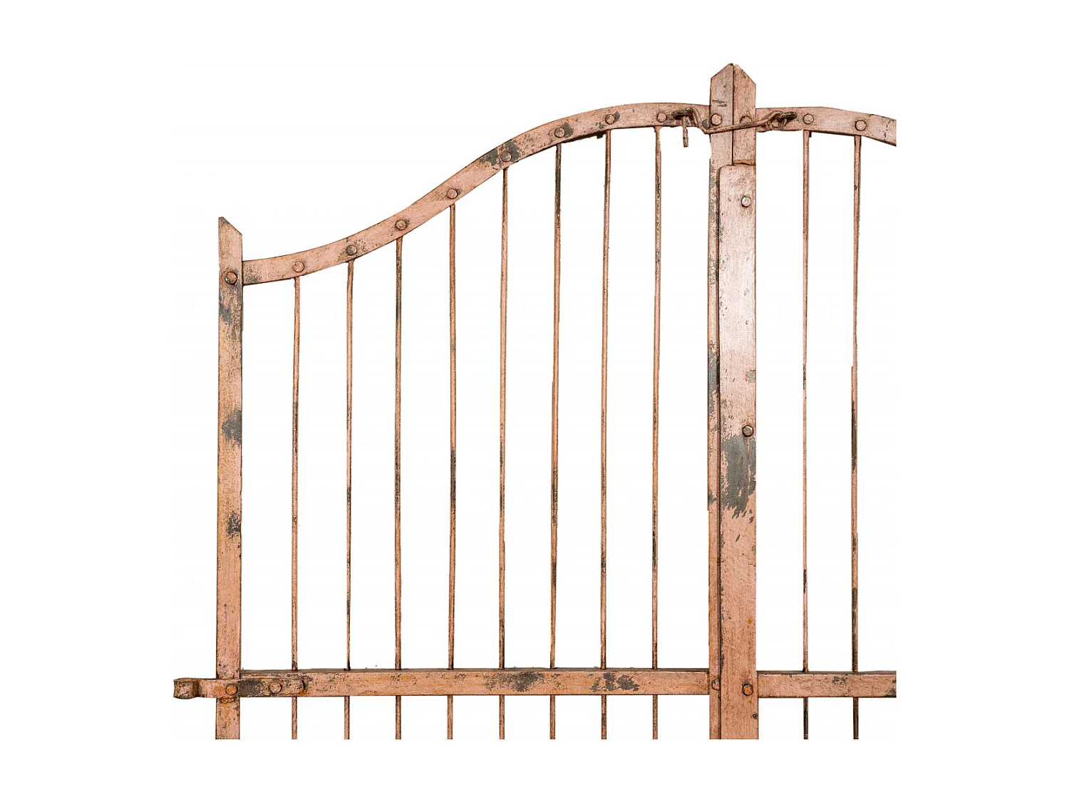 BISCOTTINI Portail - Fer Forgé Finition Antique - Clôture en Fer - Portail en Métal - Porte Décorative - Portail d'Entrée - 118x6x200cm - Une Pièce