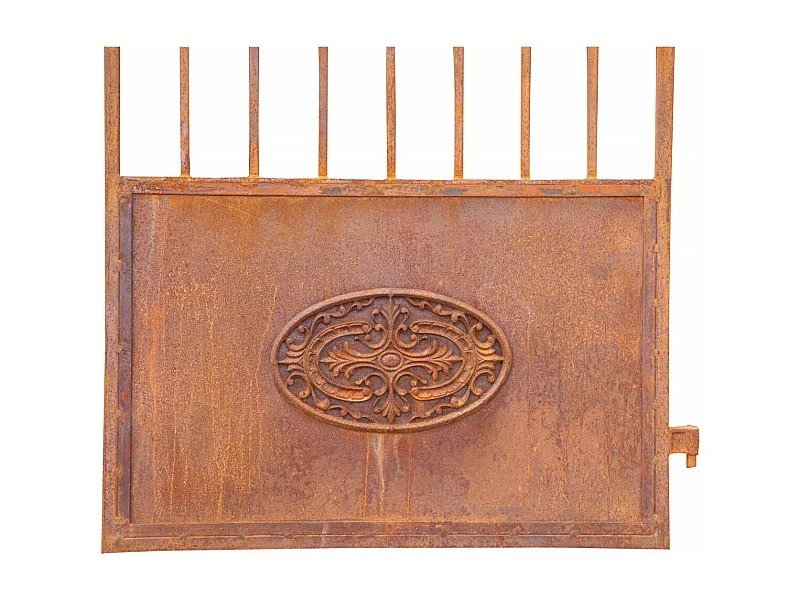 BISCOTTINI Portail en fer - Fer massif avec détails ornementaux anciens - Clôture en fer - Portail en métal - Porte décorative - Portail d'entrée  96x8x200 cm