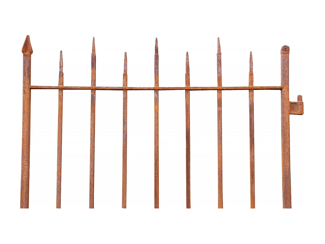 BISCOTTINI Portail en fer - Fer massif avec détails ornementaux anciens - Clôture en fer - Portail en métal - Porte décorative - Portail d'entrée  96x8x200 cm