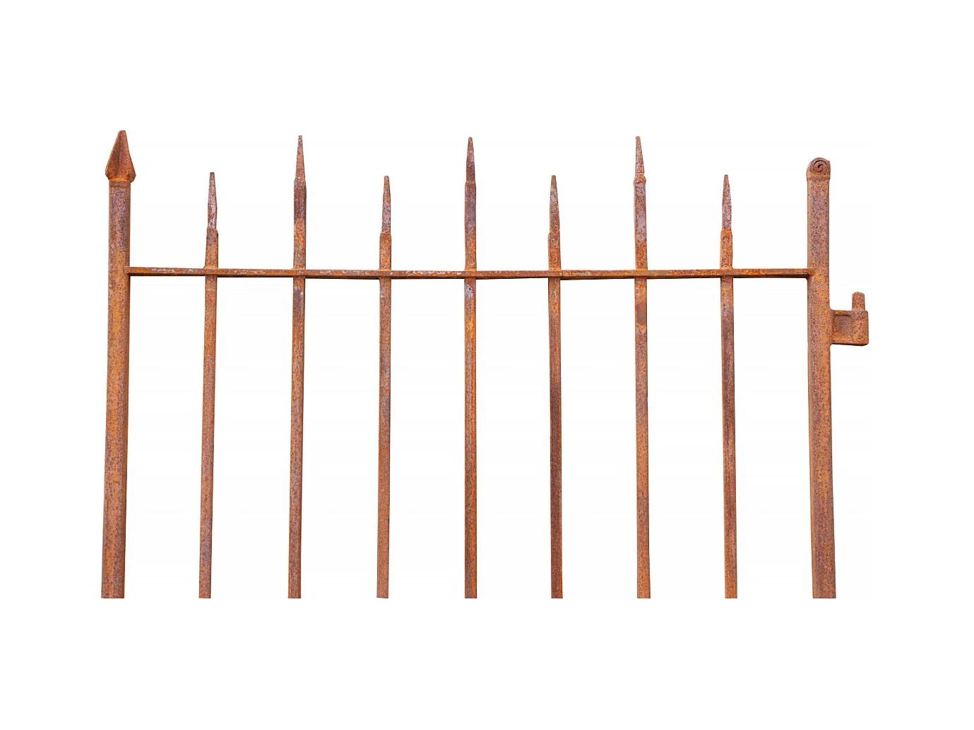 BISCOTTINI Portail en fer - Fer massif avec détails ornementaux anciens - Clôture en fer - Portail en métal - Porte décorative - Portail d'entrée  96x8x200 cm
