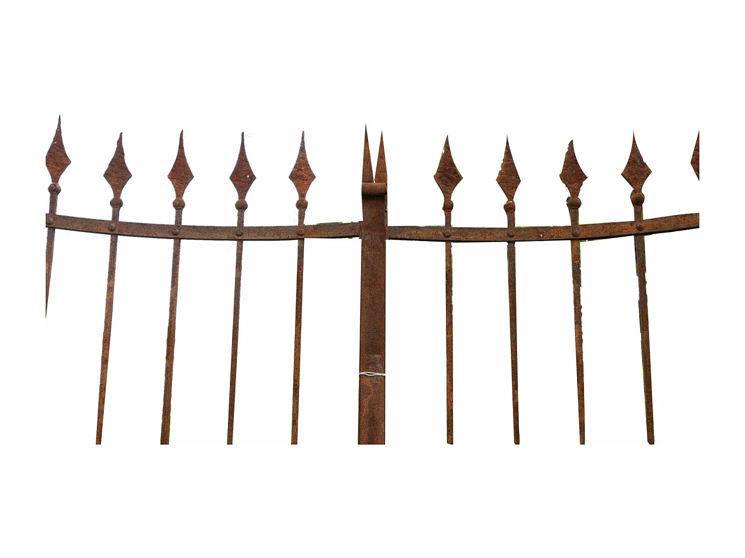 BISCOTTINI Portail - Fer Forgé Finition Antique - Clôture en Fer - Portail en Métal - Porte Décorative - Portail d'Entrée - 400x10x289cm - Une Pièce