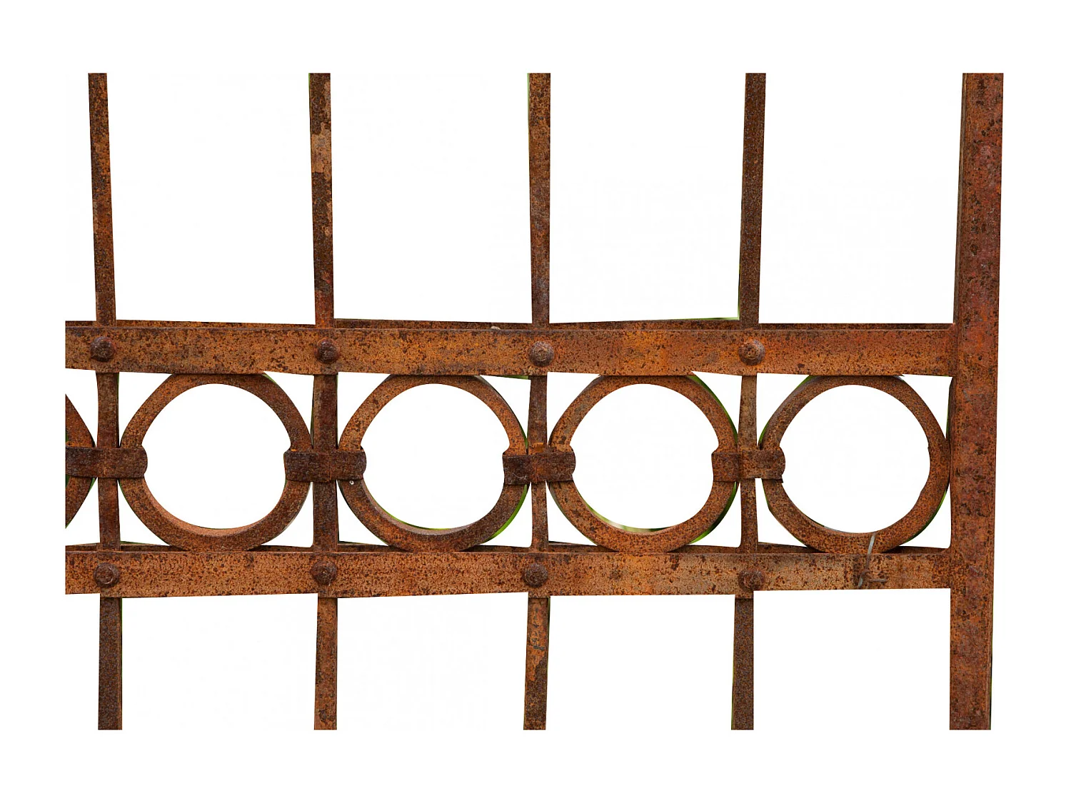 BISCOTTINI Portail - Fer Forgé Finition Antique - Clôture en Fer - Portail en Métal - Porte Décorative - Portail d'Entrée - 400x10x289cm - Une Pièce