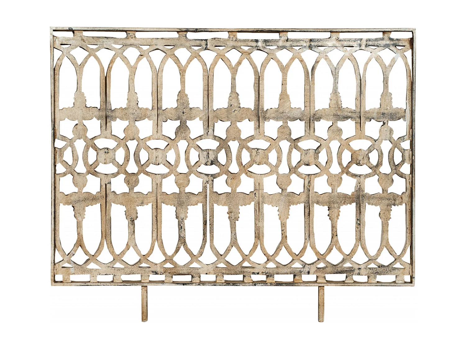 BISCOTTINI Rambarde - Fer Forgé Finition Antique - Clôture en Fer - Garde-Corps en Métal - Porte Décorative - Portail d'Entrée - 123x4x100cm