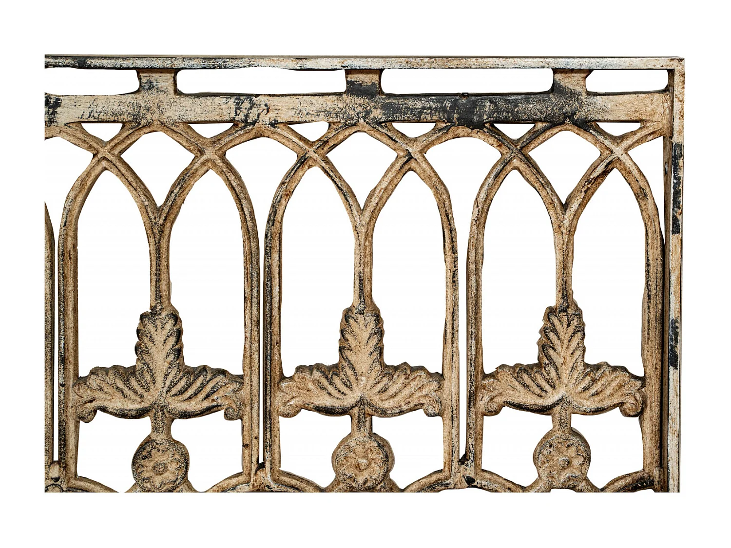 BISCOTTINI Rambarde - Fer Forgé Finition Antique - Clôture en Fer - Garde-Corps en Métal - Porte Décorative - Portail d'Entrée - 123x4x100cm