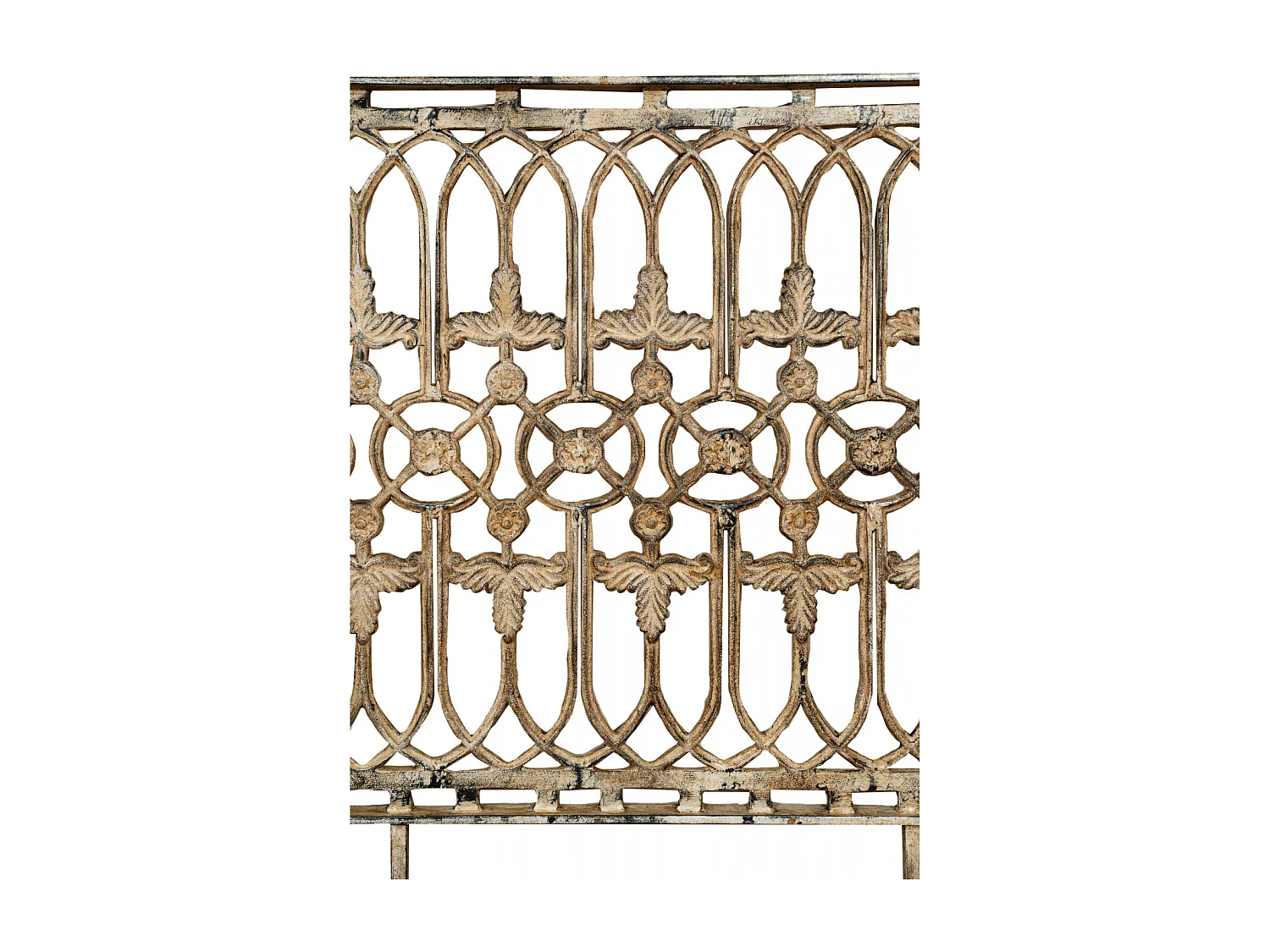 BISCOTTINI Rambarde - Fer Forgé Finition Antique - Clôture en Fer - Garde-Corps en Métal - Porte Décorative - Portail d'Entrée - 123x4x100cm