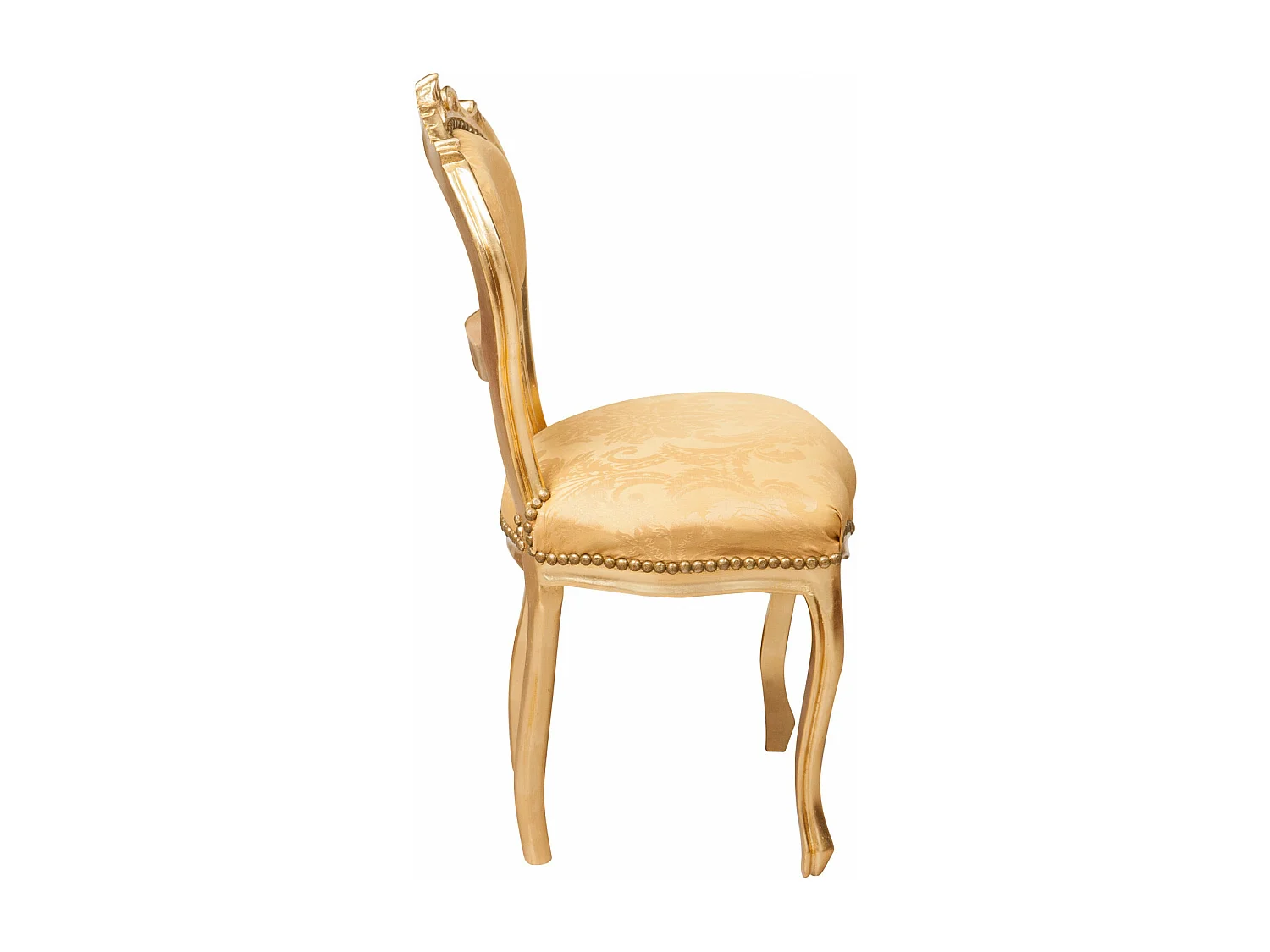 BISCOTTINI - Chaise Louis XVI - Bois massif finition or - Chaise de salle à manger - Chaise de salon - Chaise de jardin - Chaise de cuisine - 42x45x90 cm