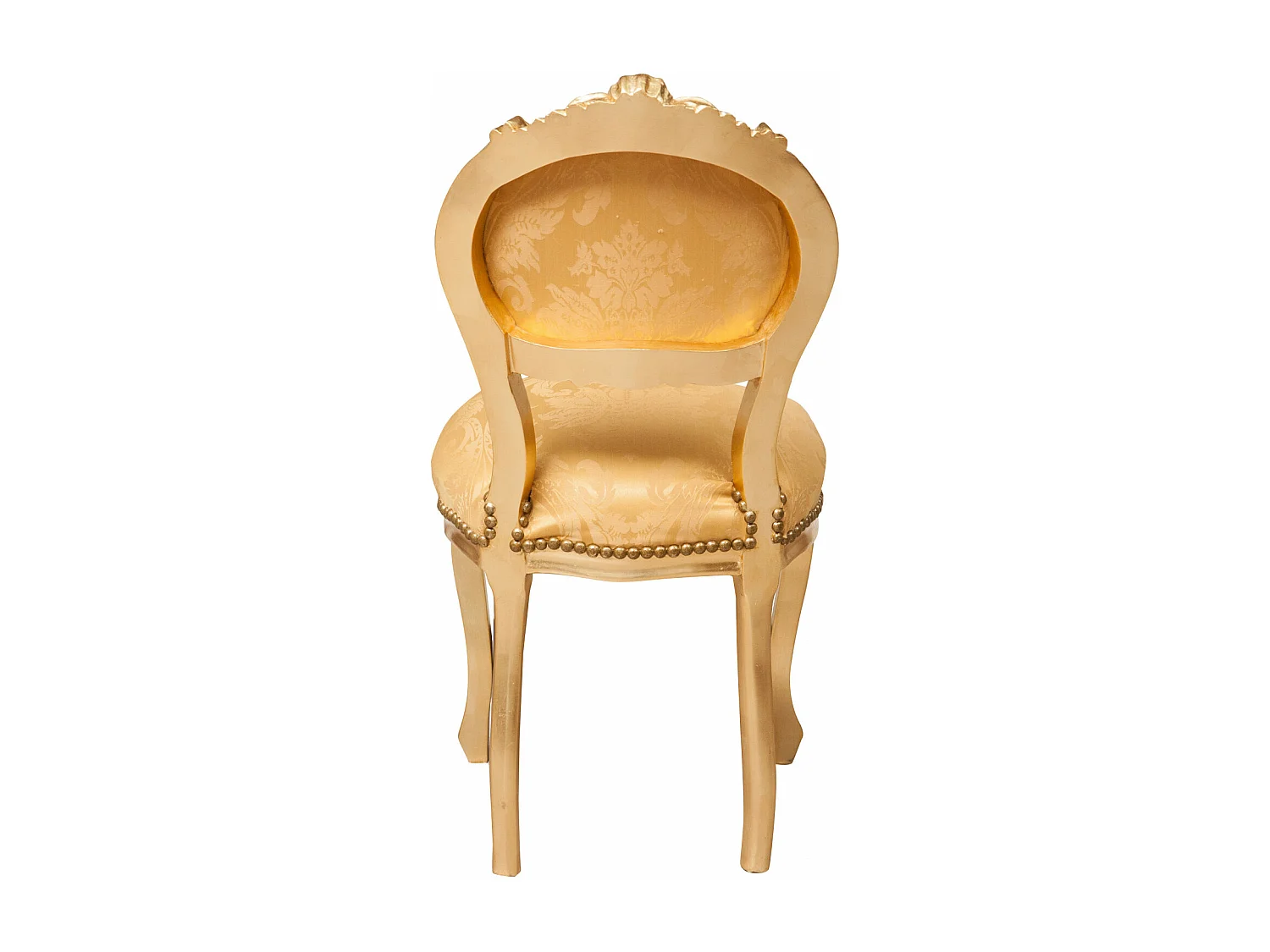 BISCOTTINI - Chaise Louis XVI - Bois massif finition or - Chaise de salle à manger - Chaise de salon - Chaise de jardin - Chaise de cuisine - 42x45x90 cm