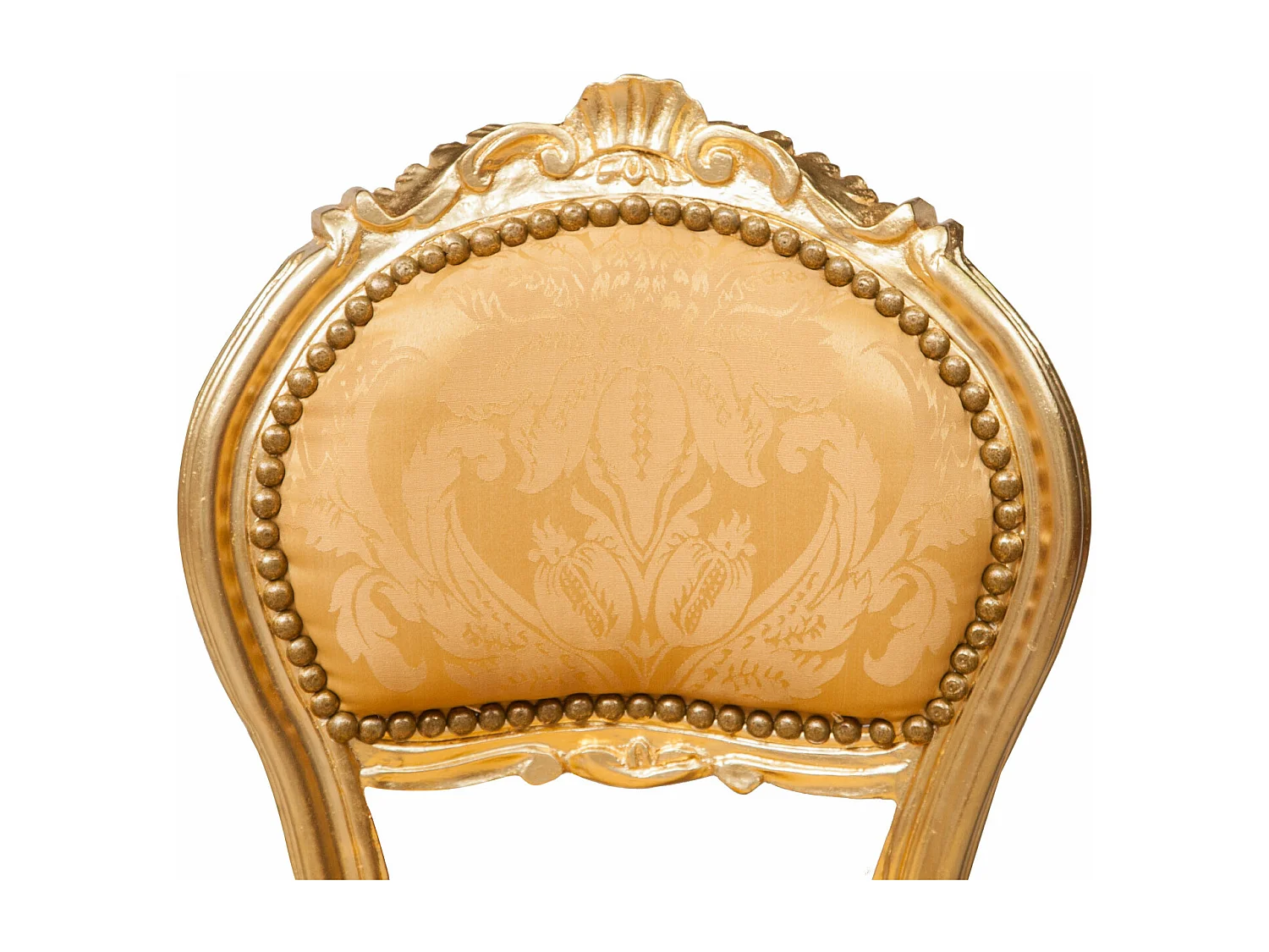 BISCOTTINI - Chaise Louis XVI - Bois massif finition or - Chaise de salle à manger - Chaise de salon - Chaise de jardin - Chaise de cuisine - 42x45x90 cm