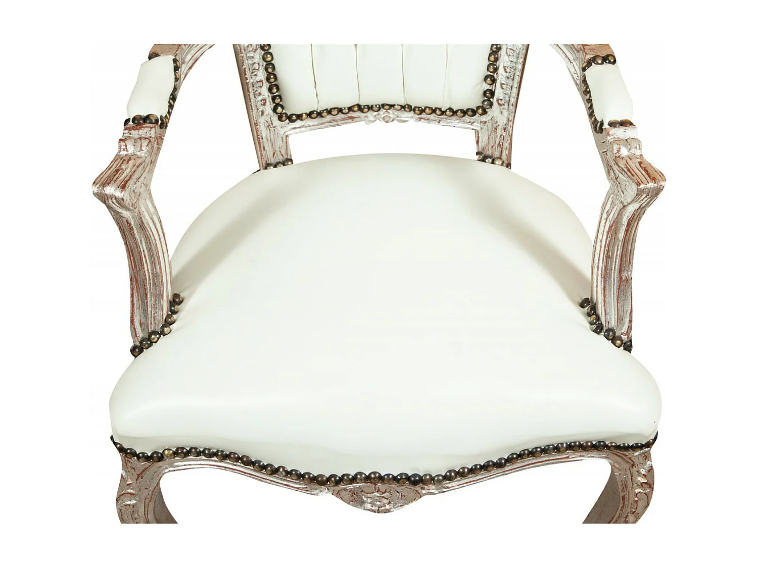 BISCOTTINI - Chaise Louis XIV - Bois massif finition blanche - Chaise de salle à manger - Chaise de salon - Chaise de jardin - Chaise de cuisine - 60x60x107 cm