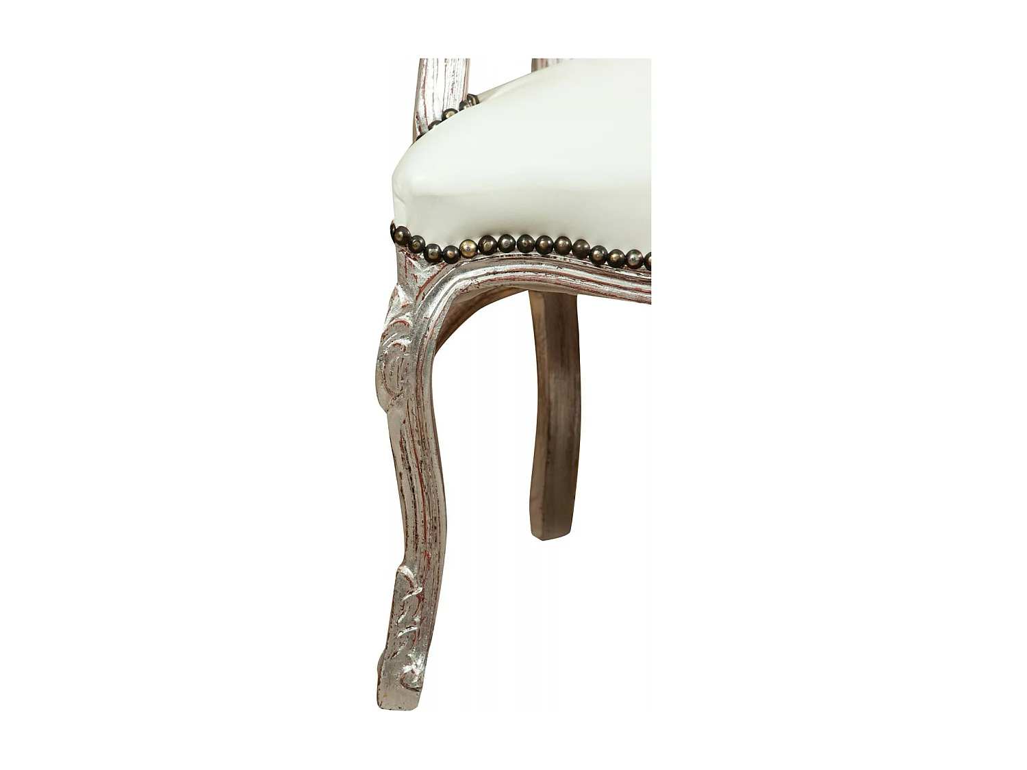 BISCOTTINI - Chaise Louis XIV - Bois massif finition blanche - Chaise de salle à manger - Chaise de salon - Chaise de jardin - Chaise de cuisine - 60x60x107 cm