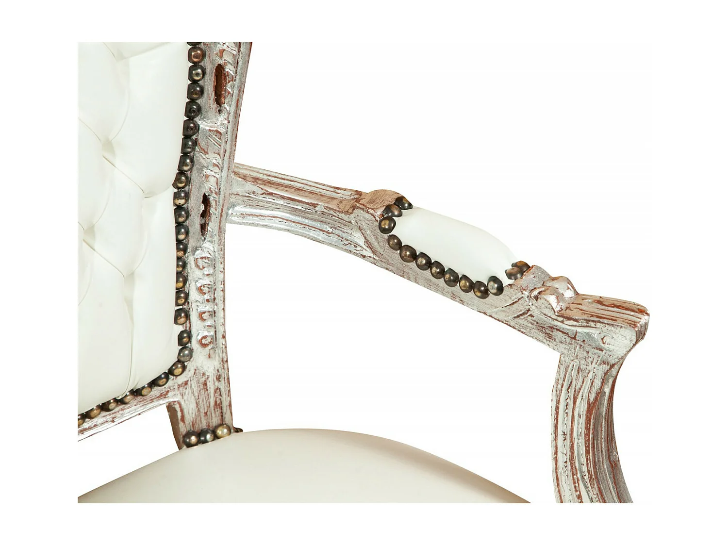 BISCOTTINI - Chaise Louis XIV - Bois massif finition blanche - Chaise de salle à manger - Chaise de salon - Chaise de jardin - Chaise de cuisine - 60x60x107 cm