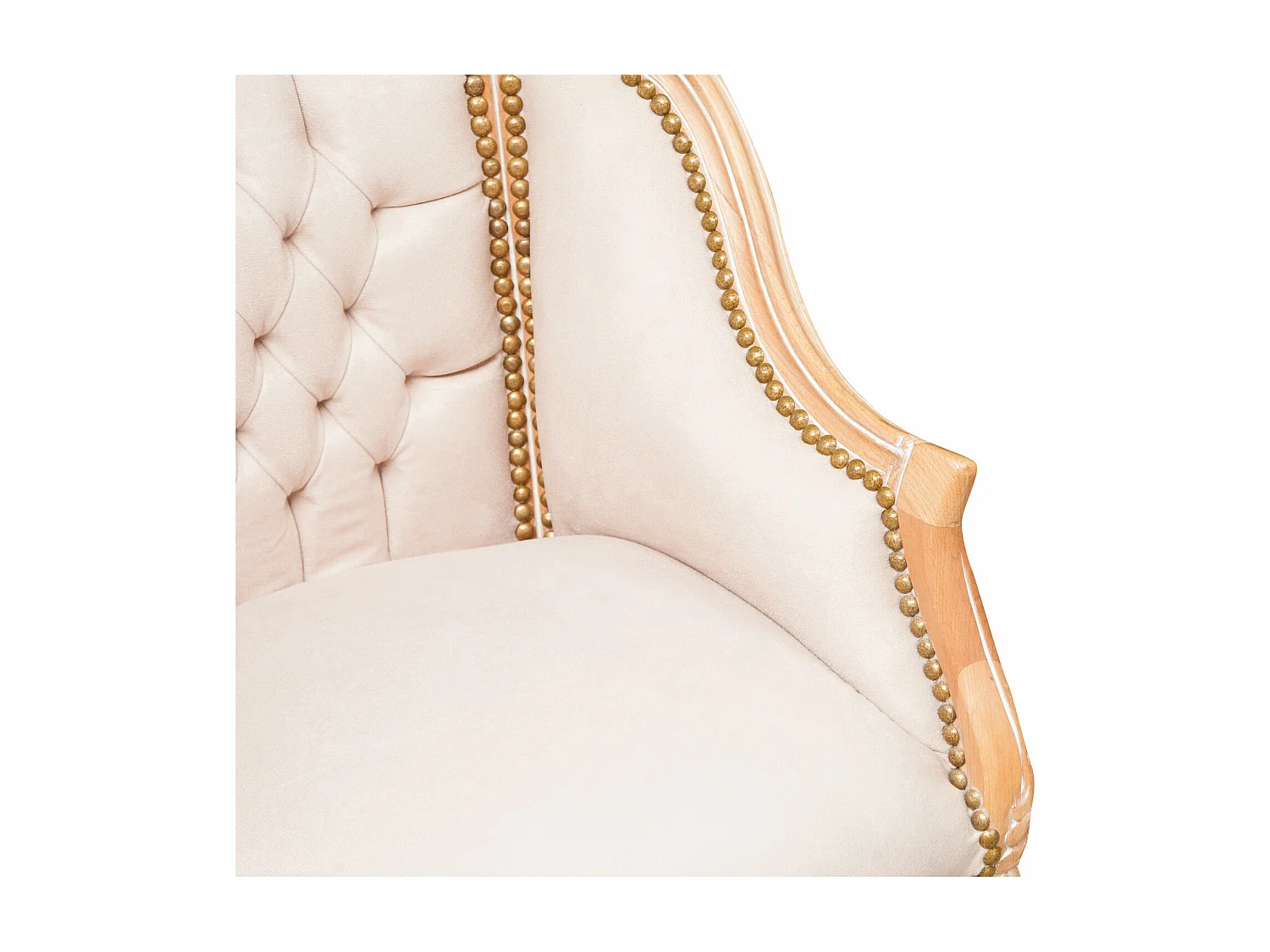 BISCOTTINI Fauteuil Louis XIV en hêtre - Bois massif finition blanc/or - Décoratif - Jardin - Salon - Terrasse - Mobilier - 63x57x80 cm