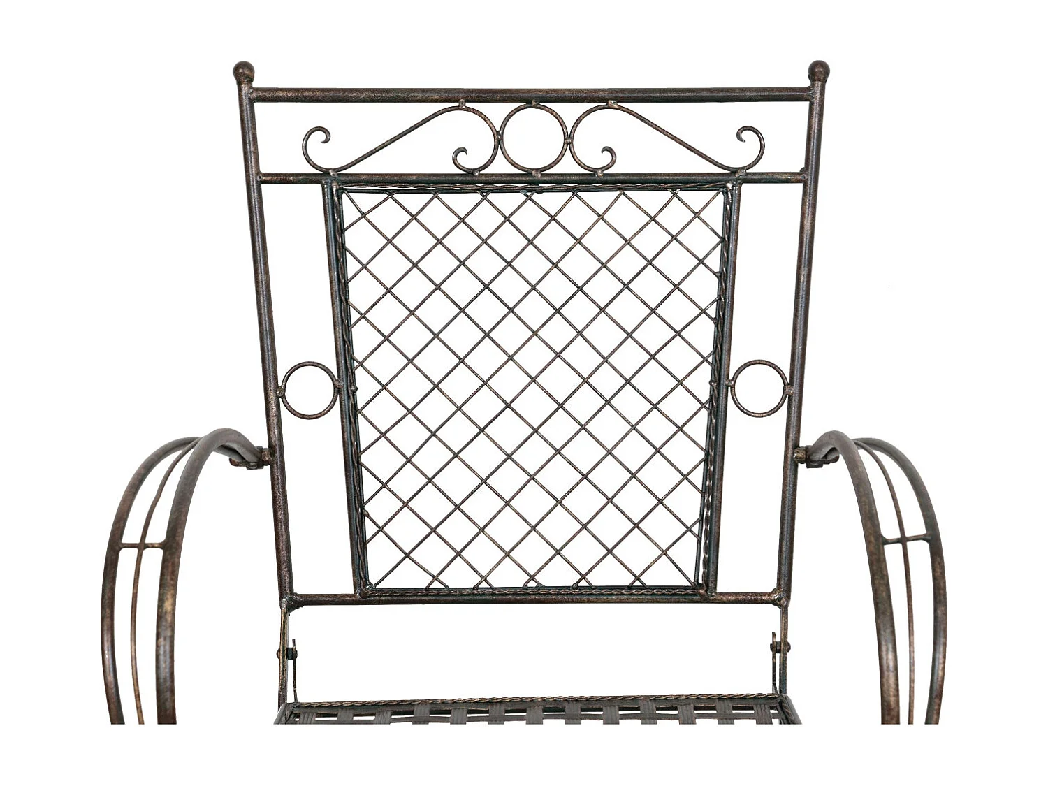 BISCOTTINI Chaise de Jardin - Fer Forgé Finition Antique - Chaise d'Extérieur - Mobilier de Jardin - Terrasse - Balcon - Chaise en Métal -60x51x96cm