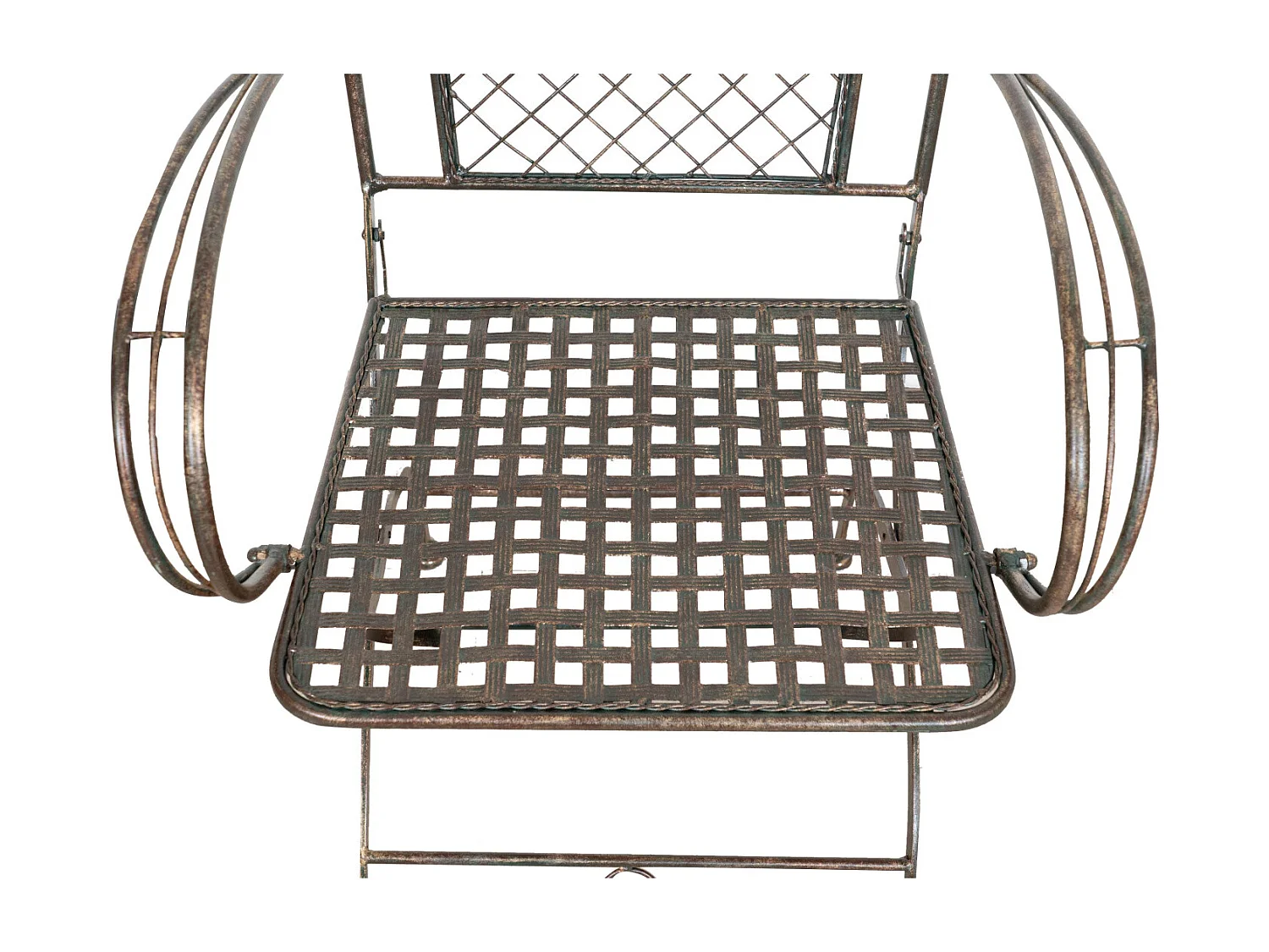 BISCOTTINI Chaise de Jardin - Fer Forgé Finition Antique - Chaise d'Extérieur - Mobilier de Jardin - Terrasse - Balcon - Chaise en Métal -60x51x96cm
