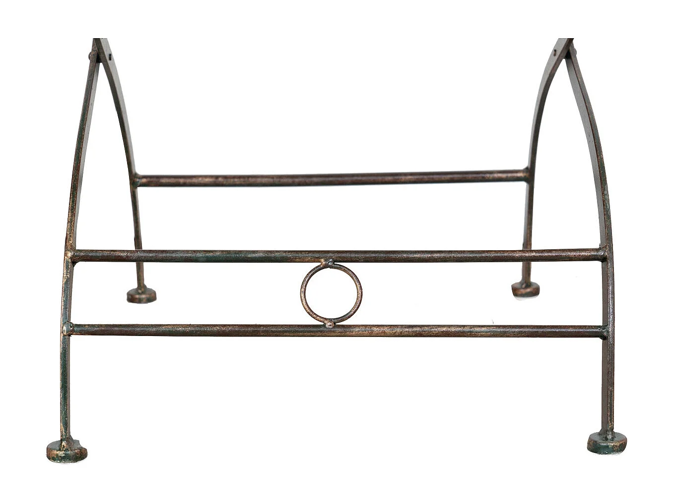 BISCOTTINI Chaise de Jardin - Fer Forgé Finition Antique - Chaise d'Extérieur - Mobilier de Jardin - Terrasse - Balcon - Chaise en Métal -60x51x96cm