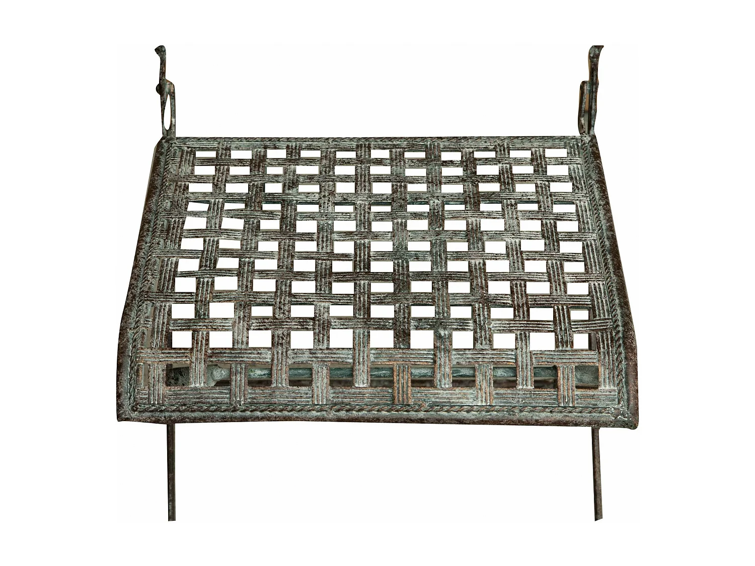 BISCOTTINI - Chaise pliante - Fer forgé finition antique - Chaise de jardin - Mobilier de jardin - Chaise d'extérieur - Chaise vintage - 96x49x41 cm