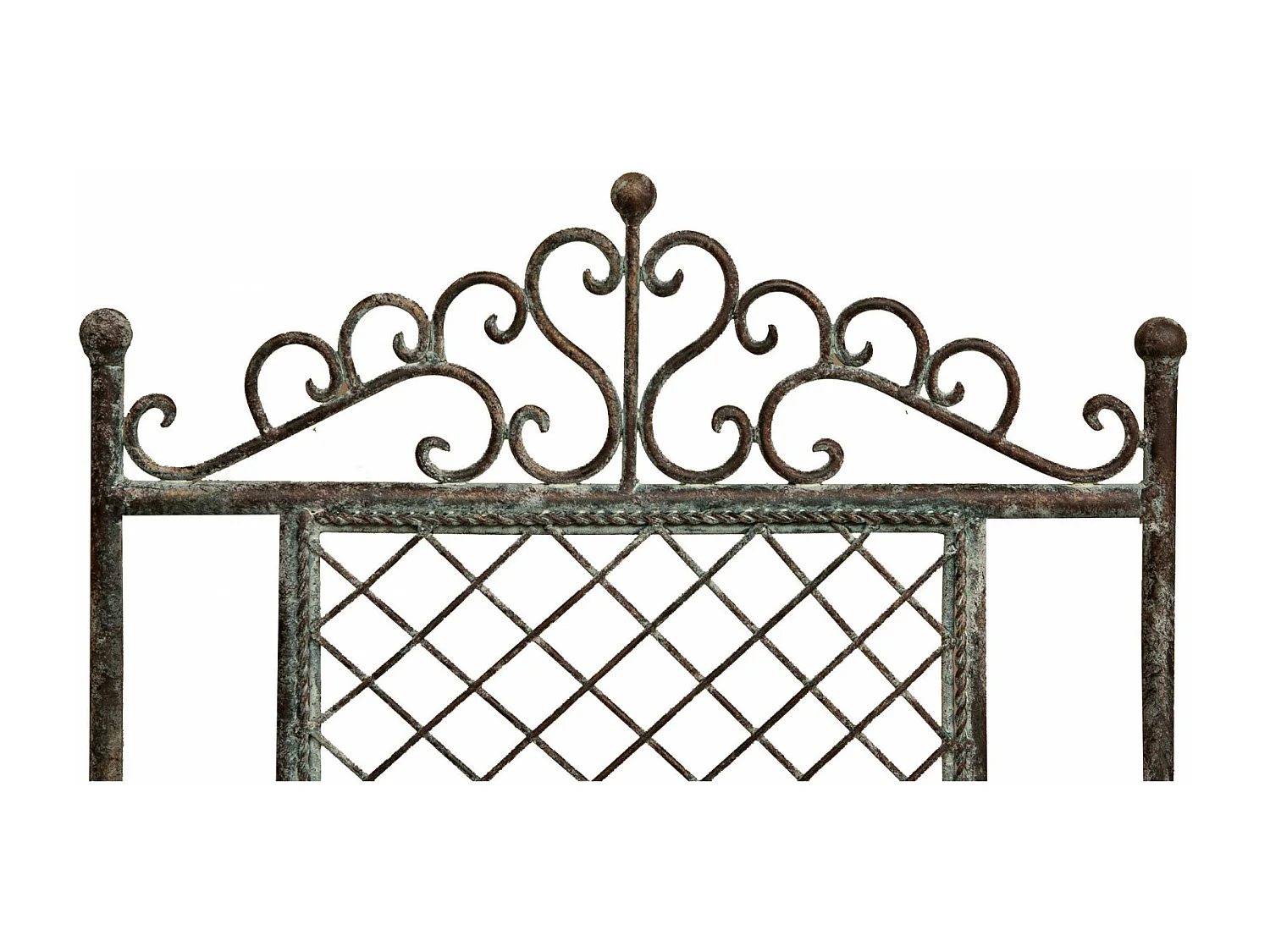 BISCOTTINI - Chaise pliante - Fer forgé finition antique - Chaise de jardin - Mobilier de jardin - Chaise d'extérieur - Chaise vintage - 96x49x41 cm