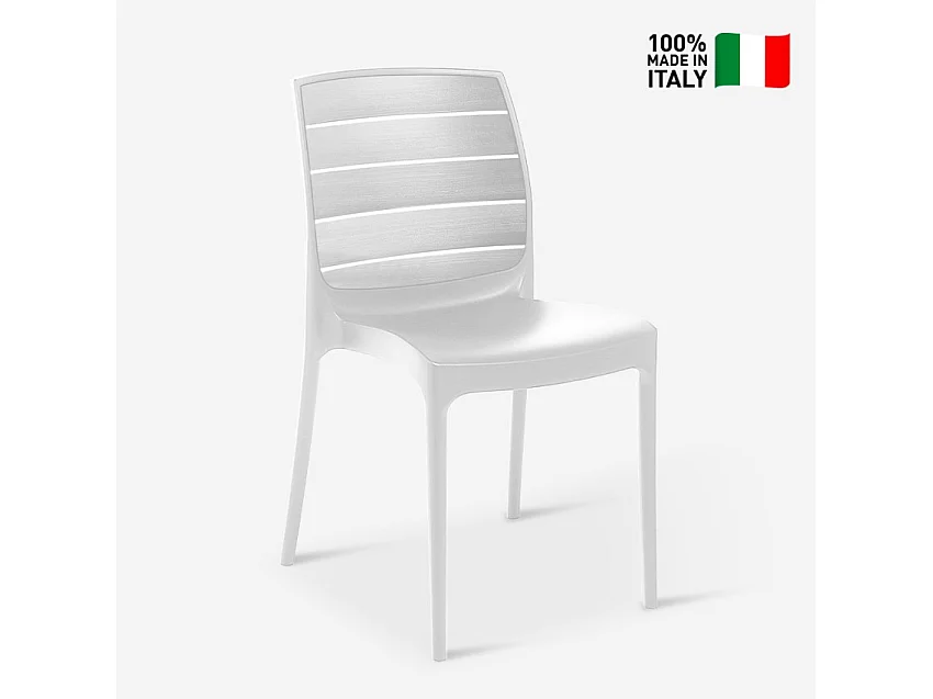 Stapelbarer Stuhl für Garten- und Restaurant Carmen Grand Soleil - Weiß