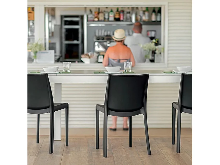 Silla apilable de para jardín, bar, restaurante, exterior Perla BICA