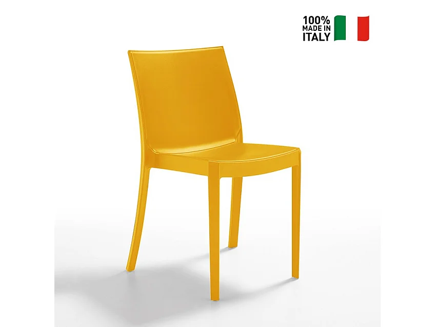 Silla apilable de para jardín, bar, restaurante, exterior Perla BICA