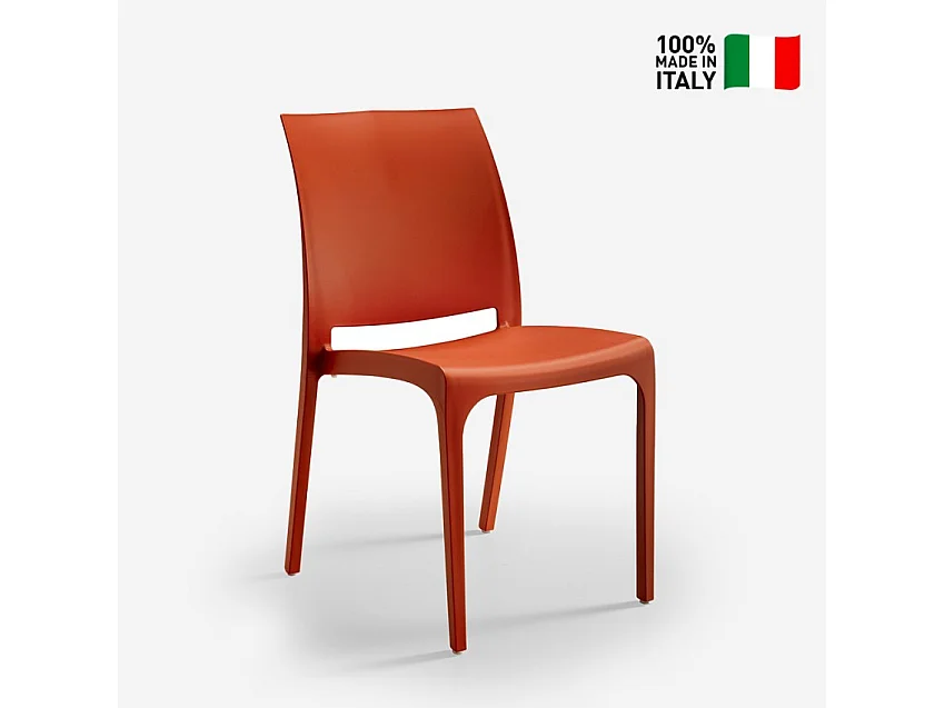 Chaise empilable bar restaurant jardin extérieur et intérieur Papavero