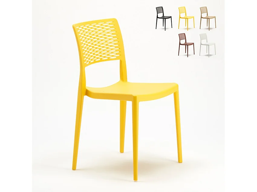 Sedia per cucina sala da pranzo giardino impilabile leggera Ranuncolo