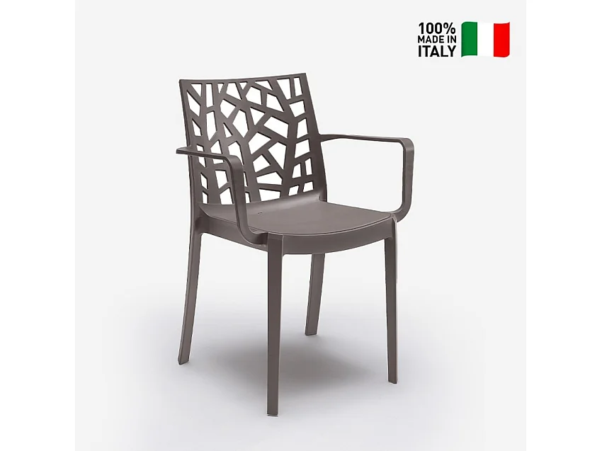 Silla de jardín exterior moderna con reposabrazos Matrix Armchair BICA