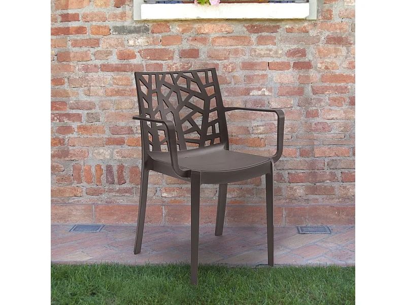 Silla de jardín exterior moderna con reposabrazos Matrix Armchair BICA