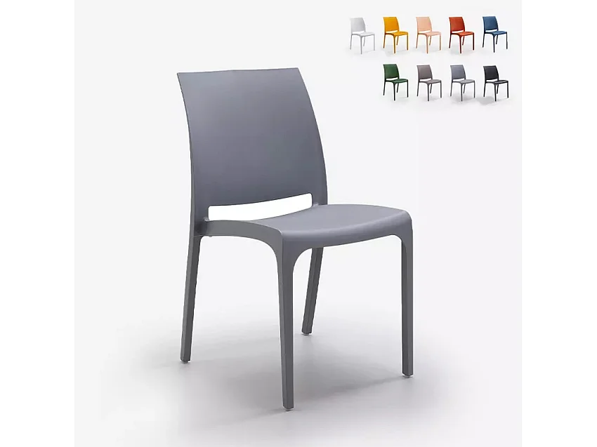 Chaise empilable bar restaurant jardin extérieur et intérieur Papavero