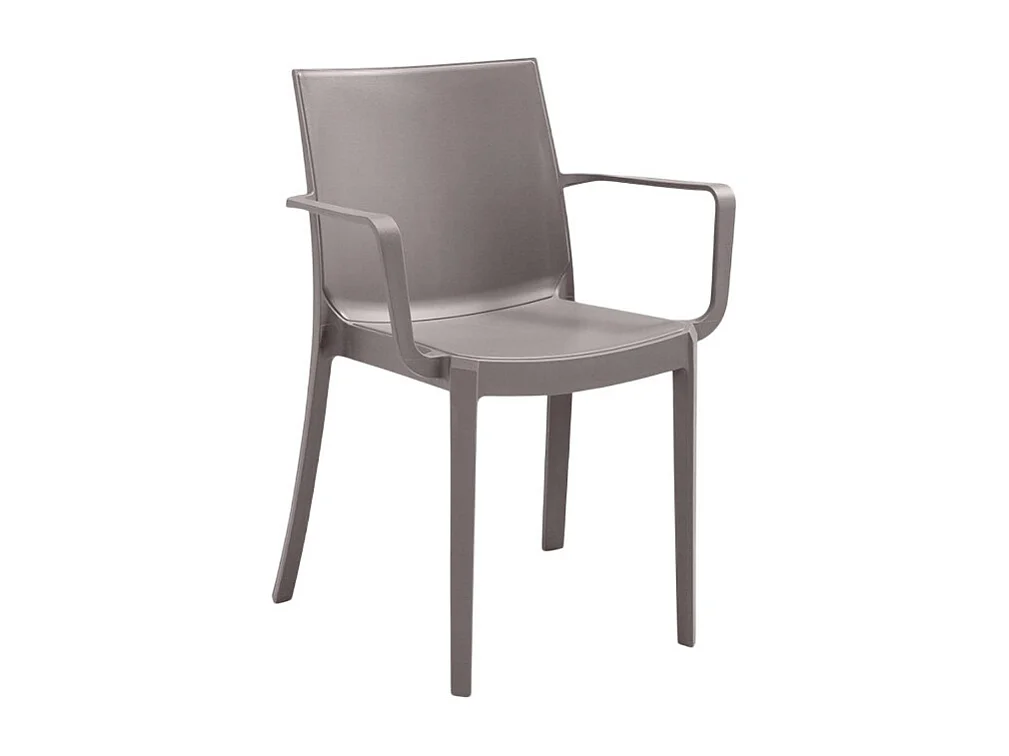 Silla apilable con reposabrazos para bar o jardín exterior Victoria BICA