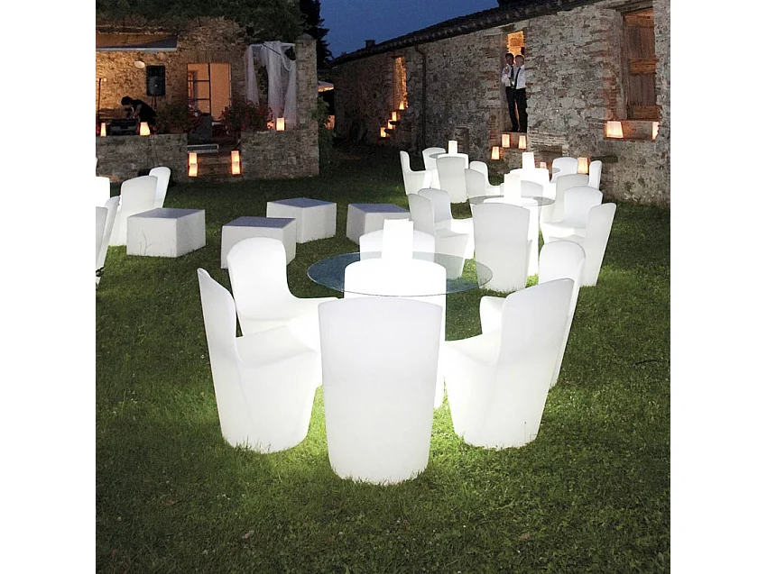 Sedia luminosa design moderno cucina bar e giardino Tulipano
