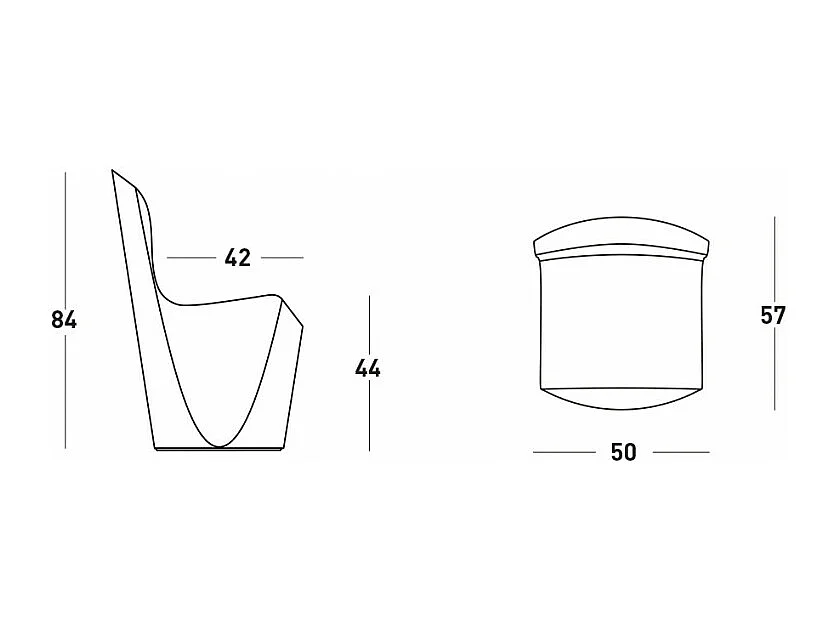 Sedia luminosa design moderno cucina bar e giardino Tulipano