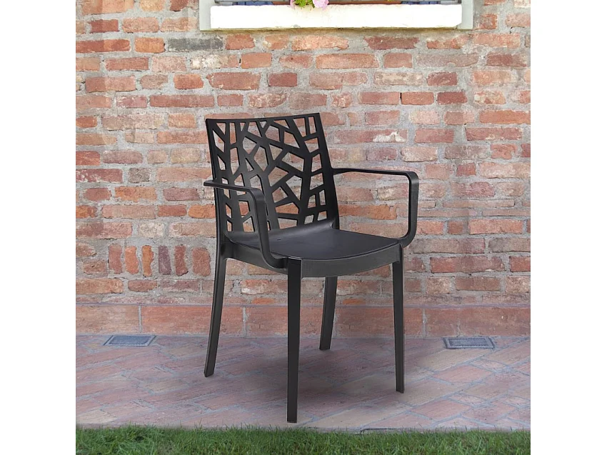 Silla de jardín exterior moderna con reposabrazos Matrix Armchair BICA