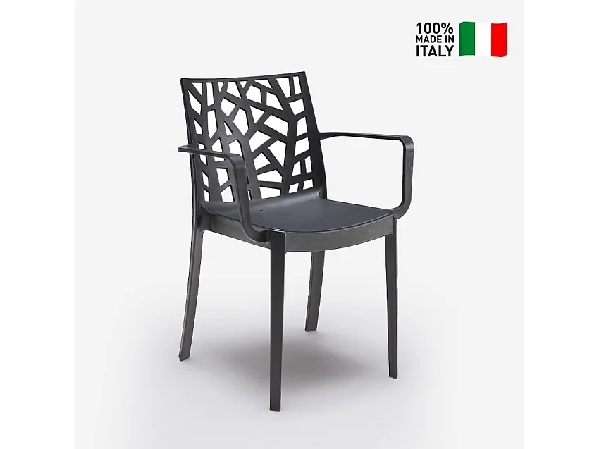 Silla de jardín exterior moderna con reposabrazos Matrix Armchair BICA