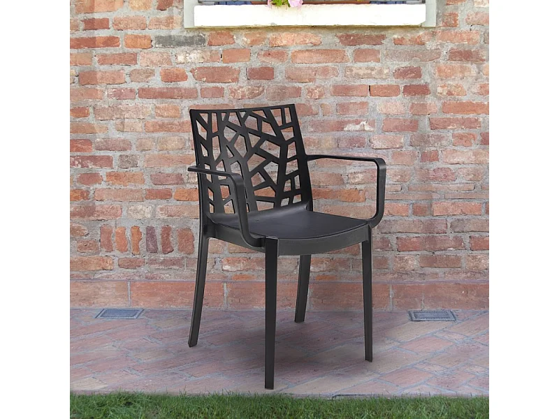 Silla de jardín exterior moderna con reposabrazos Matrix Armchair BICA