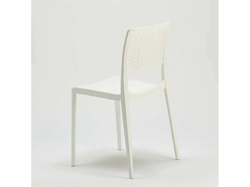 Silla Bar de Polipropileno para Cocina y Jardín Apilable Cross