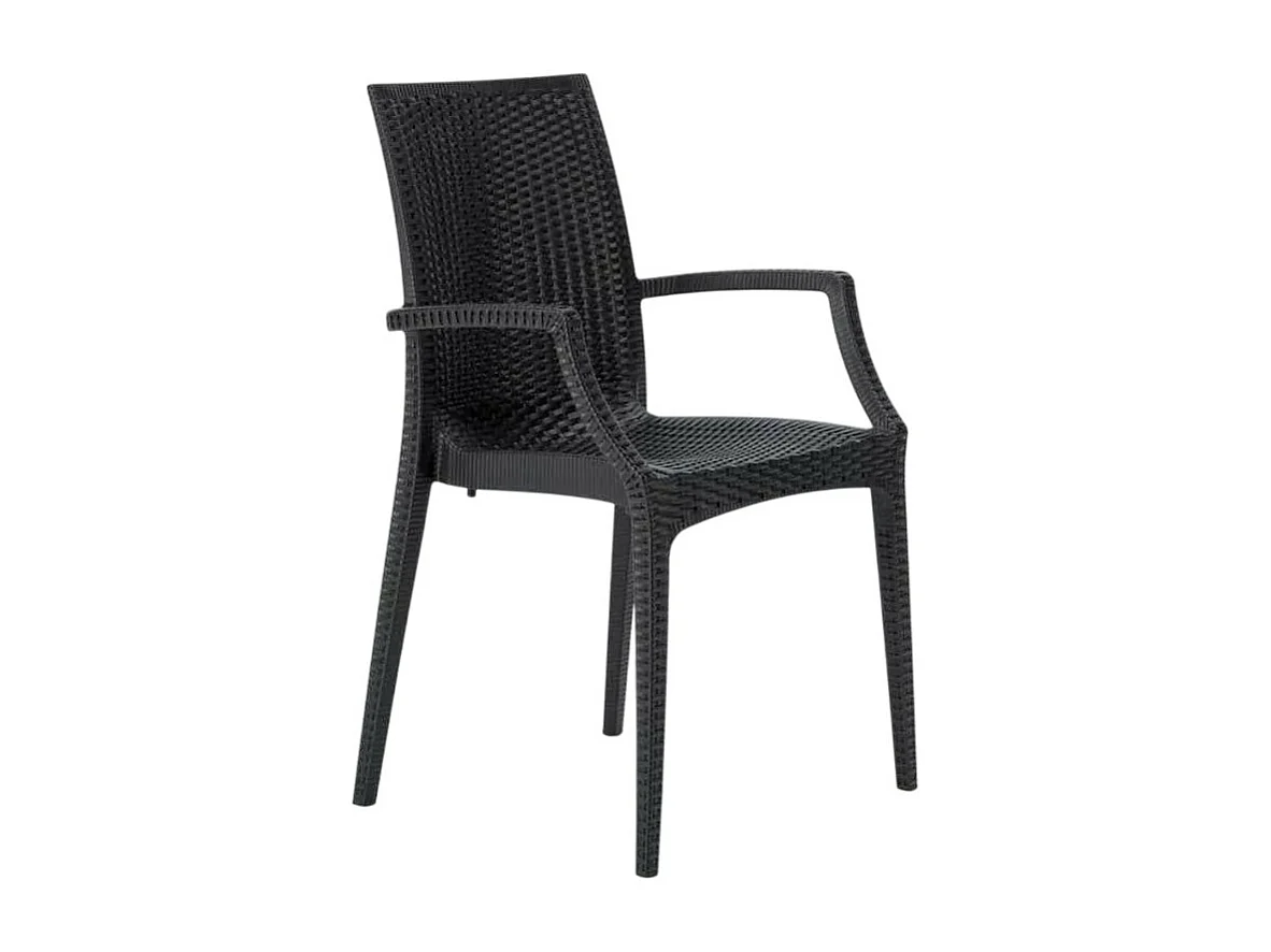 Silla de comedor con reposabrazos en poliratán Arm Grand Soleil