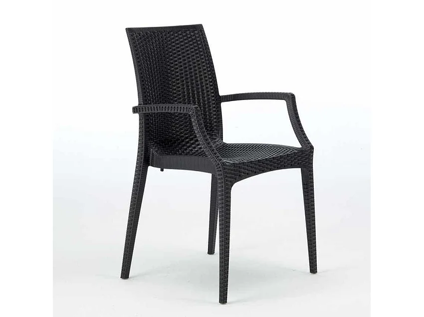 Silla de comedor con reposabrazos en poliratán Arm Grand Soleil