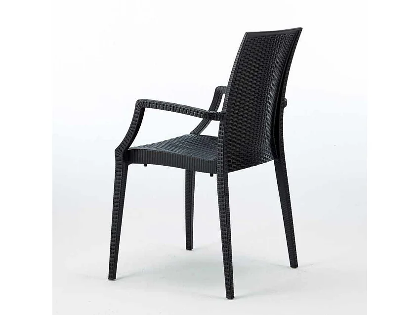 Silla de comedor con reposabrazos en poliratán Arm Grand Soleil