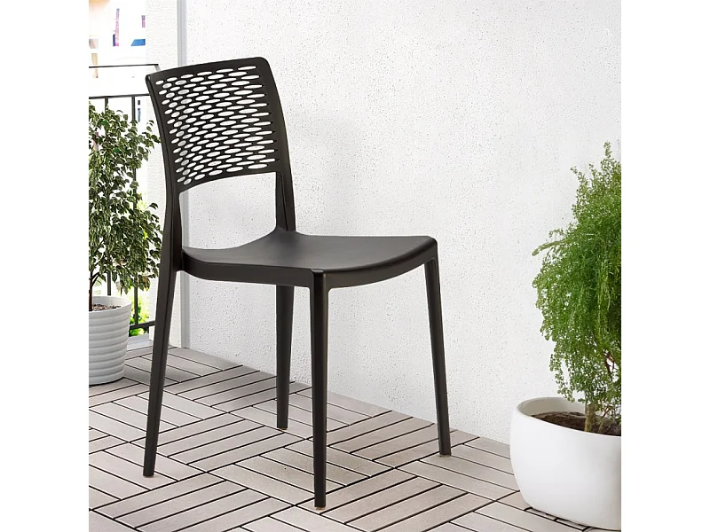 Sedia per cucina sala da pranzo giardino impilabile leggera Ranuncolo