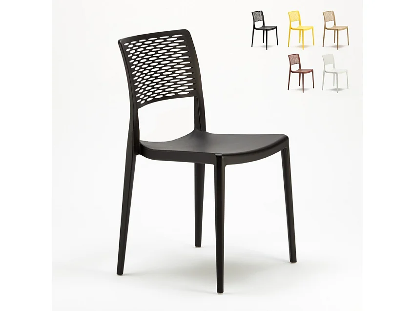 Sedia per cucina sala da pranzo giardino impilabile leggera Ranuncolo